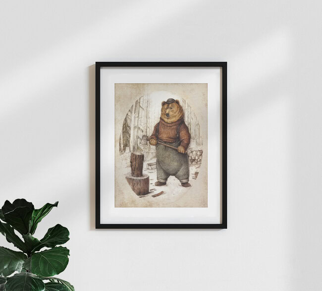 'Preparing for Winter' – Wall Art by Mike Koubou as Poster or Acrylic Glass Print
