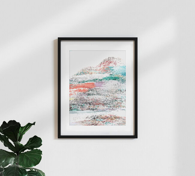 'The Snow Mountain' – Wall Art by Uma Gokhale as Poster or Acrylic Glass Print