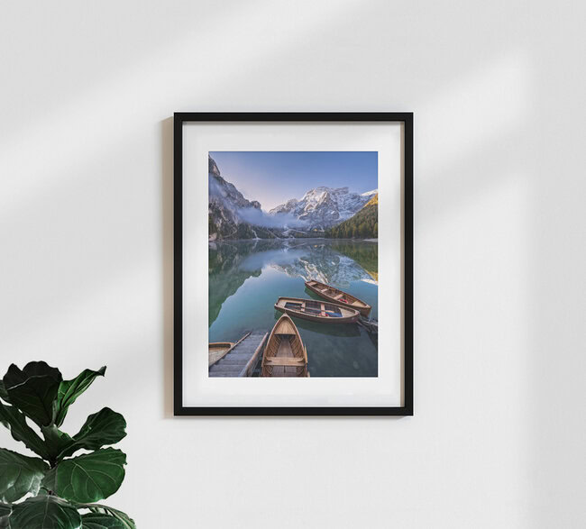 Pragser Wildsee Südtirol, Italien – Fotokunst von Achim Thomae als Poster oder Acrylglasbild