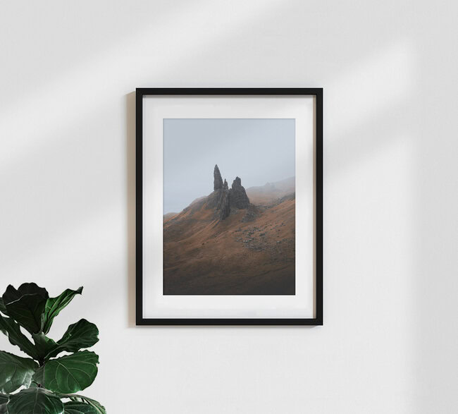 Old Man of Storr, Schottland, Großbritannien – Fotokunst von Reiner Hofer als Poster oder Acrylglasbild