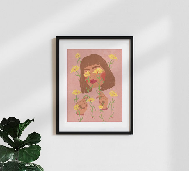 Wandbild 'All I see is Flowers' – Kunst von Raissa Oltmanns als Poster oder Acrylglasbild