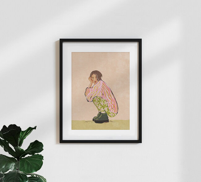 Wandbild 'Sit here with me' – Kunst von Raissa Oltmanns als Poster oder Acrylglasbild