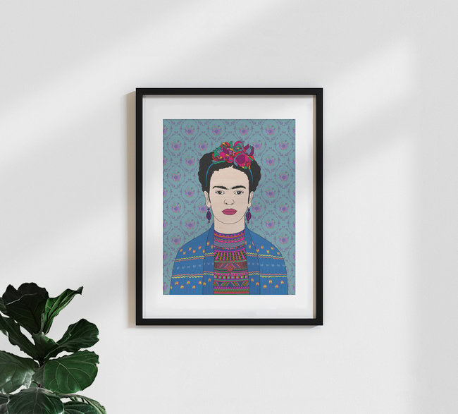 Wandbild 'Künstlerin mit Blumen im Haar' – Kunst von Bianca Green als Poster oder Acrylglasbild