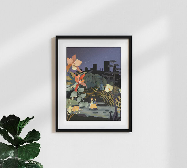 Wandbild 'LOVE AND ORCHIDS' – Kunst von Amalia Restrepo als Poster oder Acrylglasbild