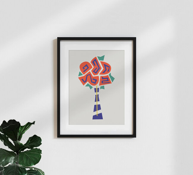 Wandbild 'Roses Are Red... And Blue' – Kunst von Fox And Velvet als Poster oder Acrylglasbild