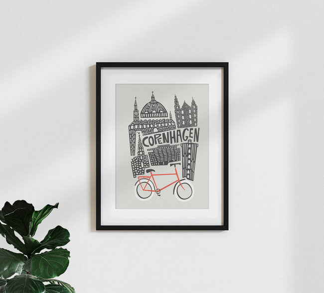 Wandbild 'Copenhagen Cityscape' – Kunst von Fox And Velvet als Poster oder Acrylglasbild