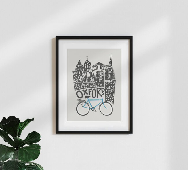 Wandbild 'Oxford Cityscape' – Kunst von Fox And Velvet als Poster oder Acrylglasbild