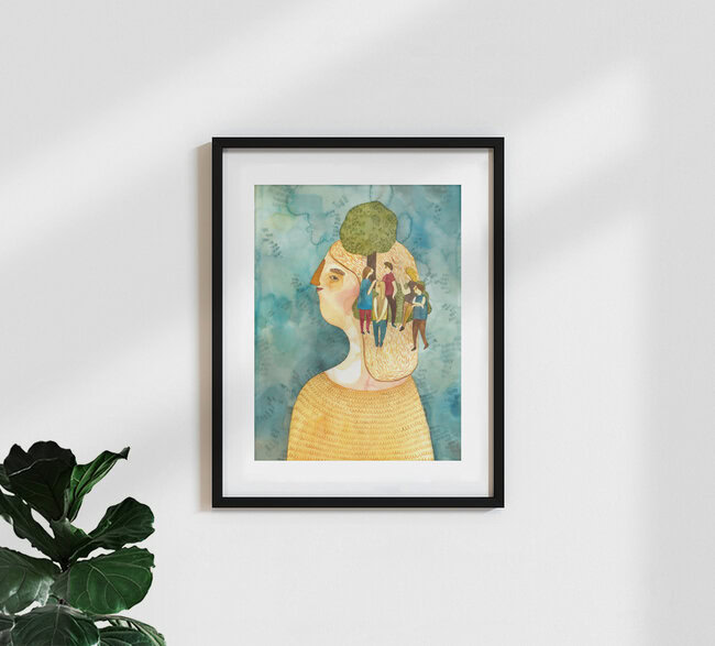 'Backyard of your mind' – Wall Art by Mirjam Siim as Poster or Acrylic Glass Print