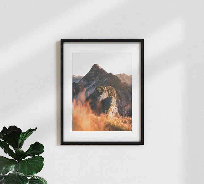 Glowing Ridge, Switzerland – wall art by Niels Oberson as Poster or Acrylic Glass Print