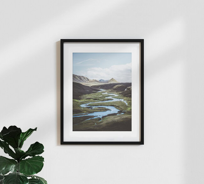 River in the Highlands of Iceland, Iceland Posters – wall art by Roman Huber as Poster or Acrylic Glass Print