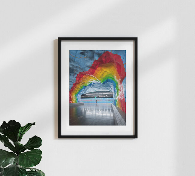 rainbow wave, Schweden – Fotokunst von Dimitri Luft als Poster oder Acrylglasbild