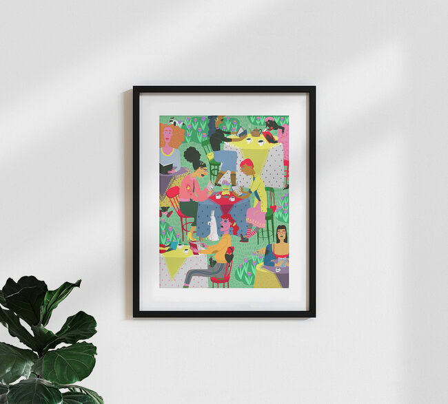Wandbild 'Spring Reading Club' – Kunst von Ezra W. Smith als Poster oder Acrylglasbild
