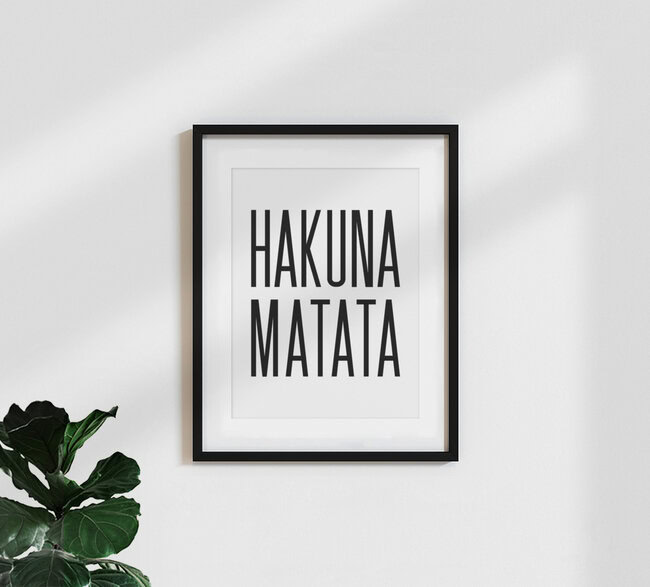 'Hakuna Matata No7' – Wall Art by Vivid Atelier as Poster or Acrylic Glass Print