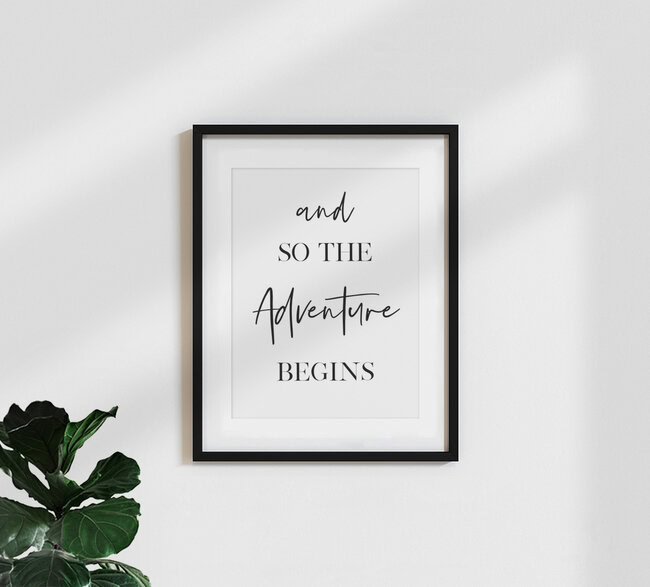 'Adventure Begins' – Wall Art by Vivid Atelier as Poster or Acrylic Glass Print