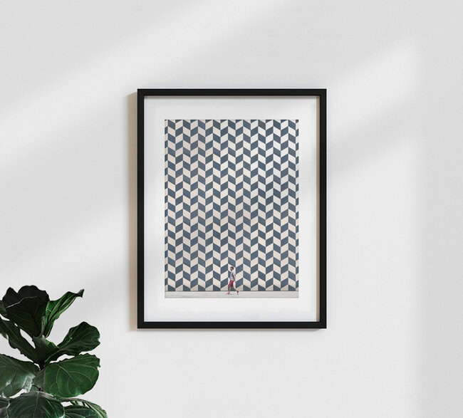 Patterned wall, Spain – wall art by Roc Isern as Poster or Acrylic Glass Print