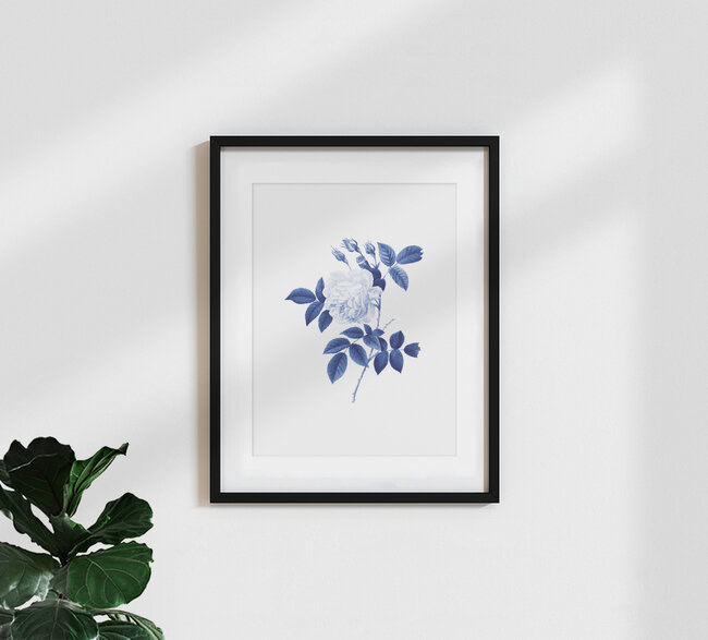 'Blue botanic II' – Wall Art by Seven Trees Design as Poster or Acrylic Glass Print