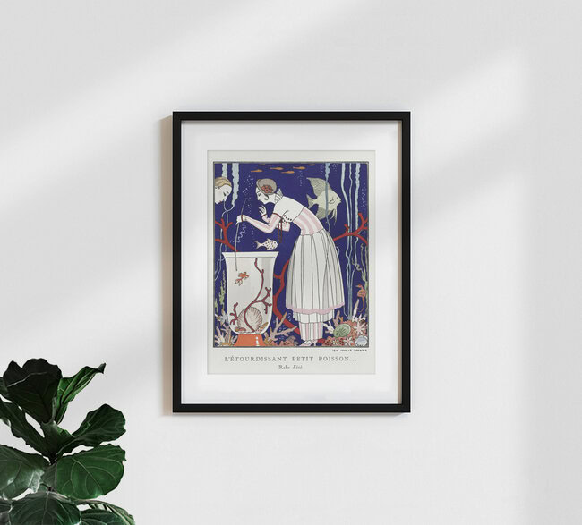 Wandbild 'L'étourdissant petit poisson von George Barbier' – Kunst von Art Classics als Poster oder Acrylglasbild