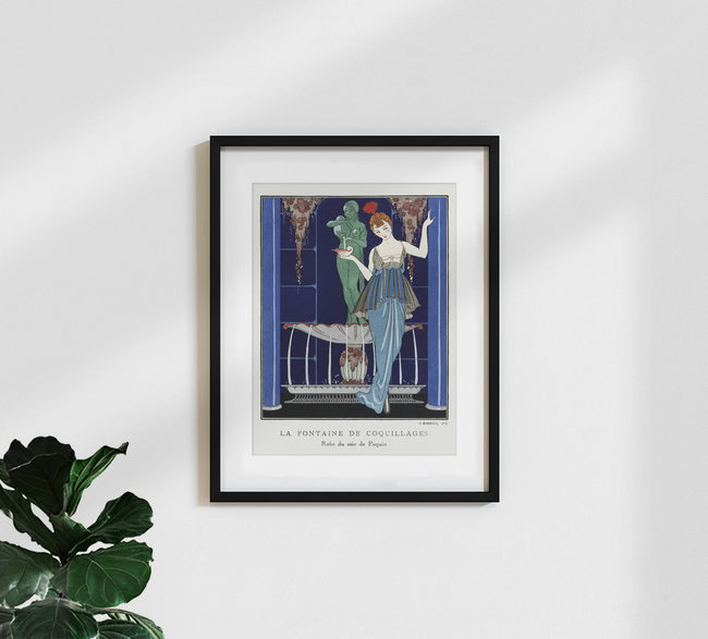 'La Fontaine de coquillages by George Barbier' – Wall Art by Art Classics as Poster or Acrylic Glass Print