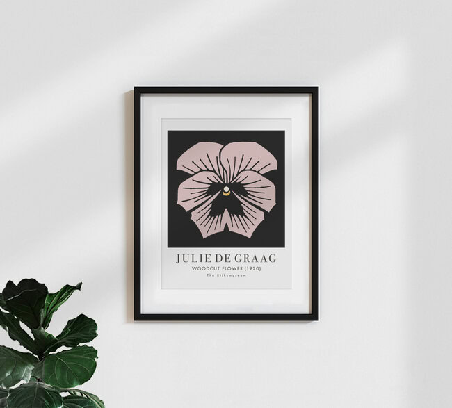 'Woodcut Flower by Julie de Graag' – Wall Art by Art Classics as Poster or Acrylic Glass Print