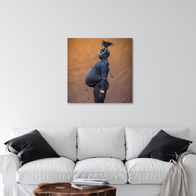 Bodi fat man Omo valley Ethiopia, Gabon – wall art by Eric Lafforgue as Poster or Acrylic Glass Print