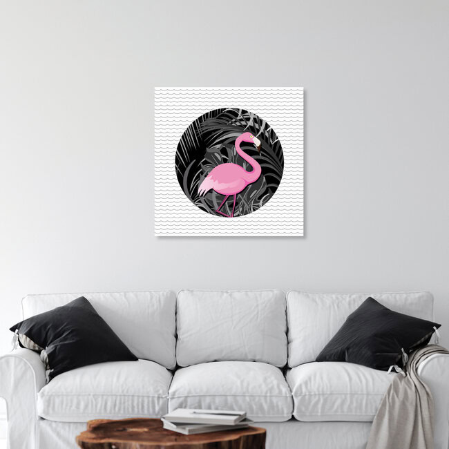 Wandbild 'Tropical flamingo' – Kunst von Loulou von Glup als Poster oder Acrylglasbild