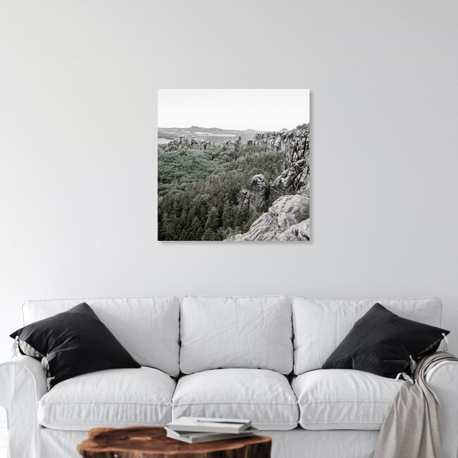 Enchanted landscape elbe sandstone mountains - Schrammsteine, Germany – wall art by Dennis Wehrmann as Poster or Acrylic Glass Print