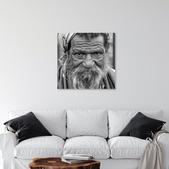 Beggar, India – wall art by Gerhard Blücher as Poster or Acrylic Glass Print