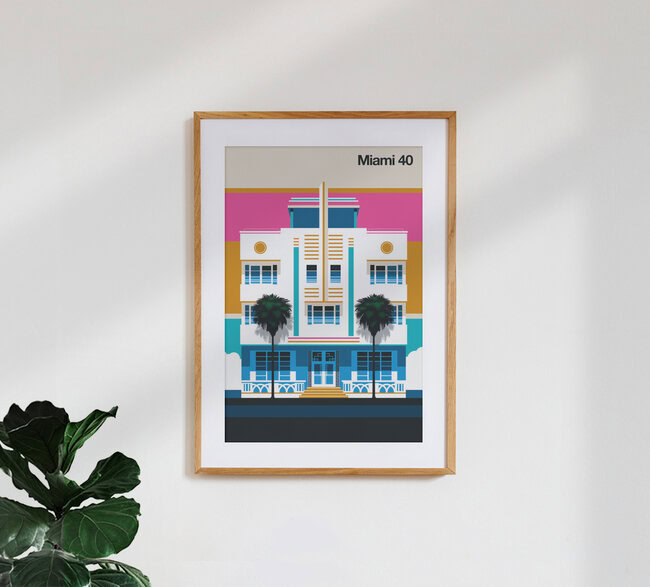 Wandbild 'Miami 40' – Kunst von Bo Lundberg als Poster oder Acrylglasbild