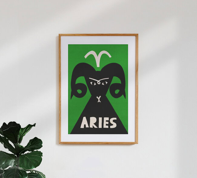 'Aries Zodiac' – Wall Art by Fox And Velvet as Poster or Acrylic Glass Print