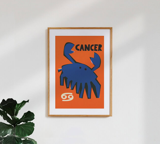 Wandbild 'Krebs Sternzeichen' – Kunst von Fox And Velvet als Poster oder Acrylglasbild