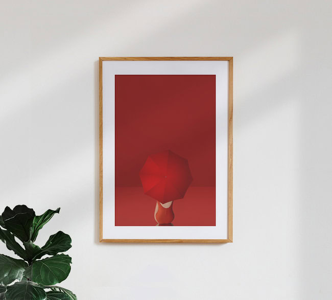 red is sometimes unbearable, Italien – Fotokunst von Caterina Theoharidou als Poster oder Acrylglasbild
