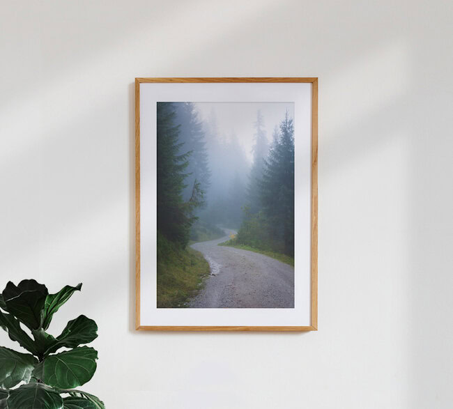Foggy Path in the Alps, Austria – wall art by Martin Wasilewski as Poster or Acrylic Glass Print