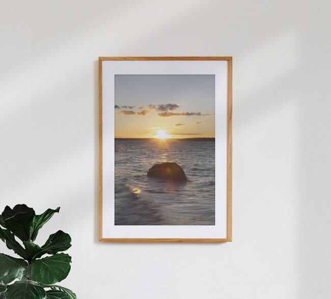 Ostsee Stein Sonnenuntergang, Deutschland – Fotokunst von Nadja Jacke als Poster oder Acrylglasbild
