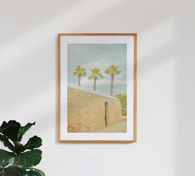 Three palm trees, Spain – wall art by Anke Dörschlen as Poster or Acrylic Glass Print