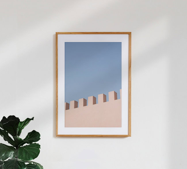 Minimalistic wall in Marrakech, Morocco – wall art by Photolovers . as Poster or Acrylic Glass Print