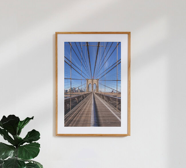 Brooklyn Bridge New York City, Vereinigte Staaten – Fotokunst von Achim Thomae als Poster oder Acrylglasbild