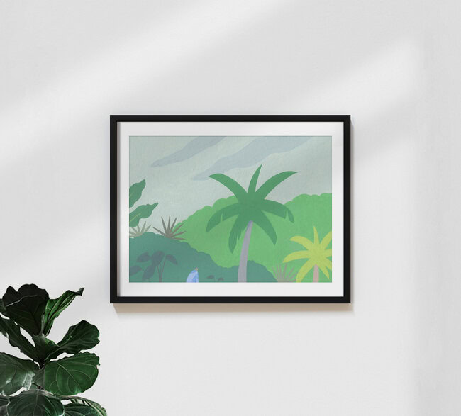 'Humidity and Trees' – Wall Art by Loulou Elliott as Poster or Acrylic Glass Print