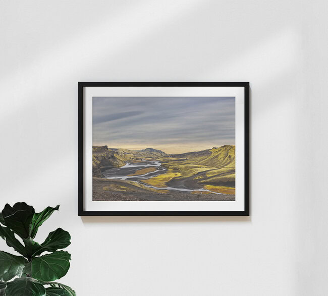 Surreal landscape of Landmannalaugar - Iceland, Iceland Posters – wall art by Markus Schieder as Poster or Acrylic Glass Print