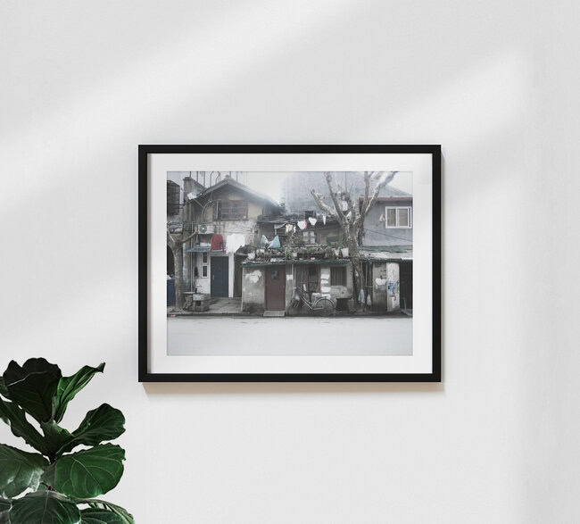 Shanghai small urban houses , China – Fotokunst von M. F. als Poster oder Acrylglasbild