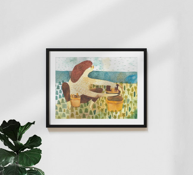 'Replanting' – Wall Art by Mirjam Siim as Poster or Acrylic Glass Print