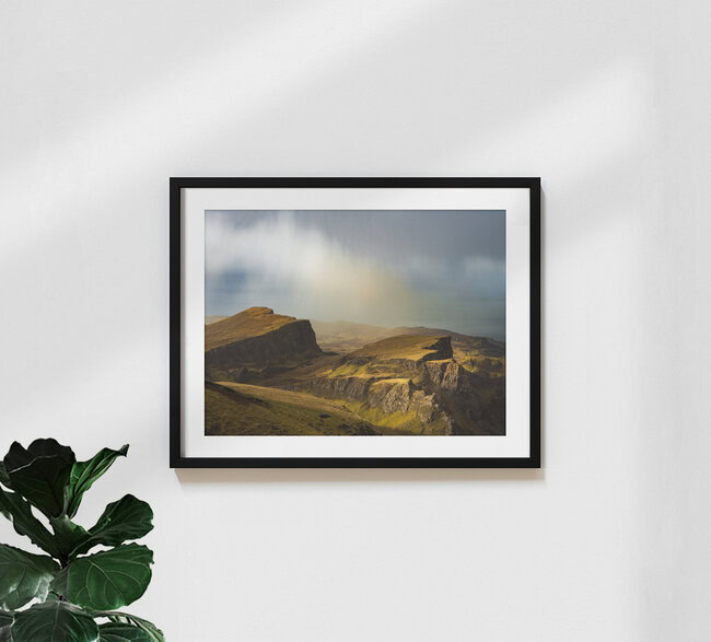 Rain over the Quiraing, Scotland, United Kingdom – wall art by Raphael Rychetsky as Poster or Acrylic Glass Print