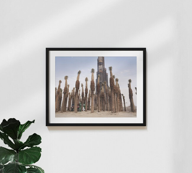 burj khalifa, Vereinigte Arabische Emirate – Fotokunst von Florian Büttner als Poster oder Acrylglasbild