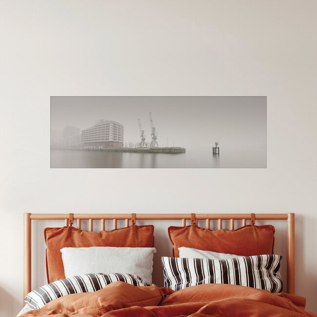 Fine Art Hafen City Hamburg - Strandhöft The Bow, Deutschland – Fotokunst von Dennis Wehrmann als Poster oder Acrylglasbild