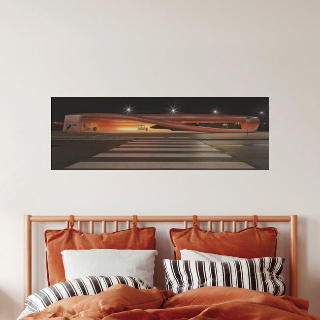 bus stop, Netherlands – wall art by Oliver Buchmann as Poster or Acrylic Glass Print