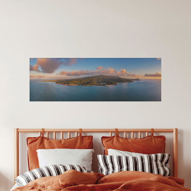 Guadeloupe Caribbean Island Sunset Aerial, France – wall art by Jean Claude Castor as Poster or Acrylic Glass Print
