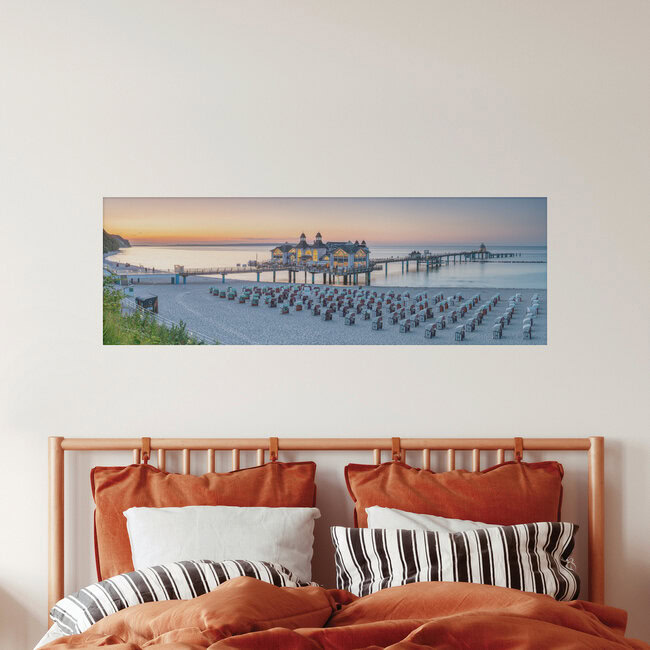 Seebrücke Sellin auf der Insel Rügen, Deutschland – Fotokunst von Jan Becke als Poster oder Acrylglasbild