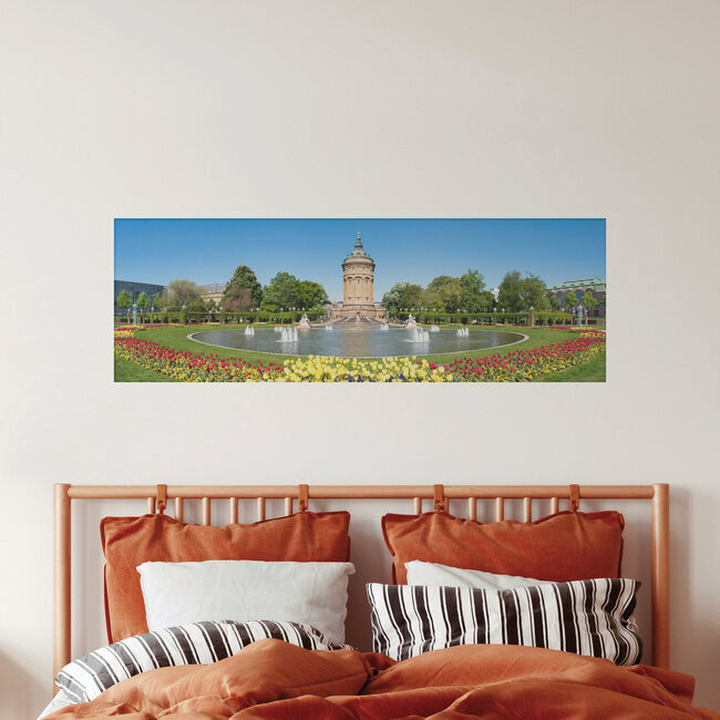 Wasserturm in Mannheim, Deutschland – Fotokunst von Jan Becke als Poster oder Acrylglasbild