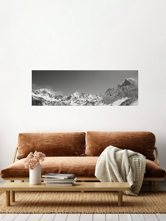 Himalaya - Machapuchre Panorama, Nepal – wall art by Marco Entchev as Poster or Acrylic Glass Print