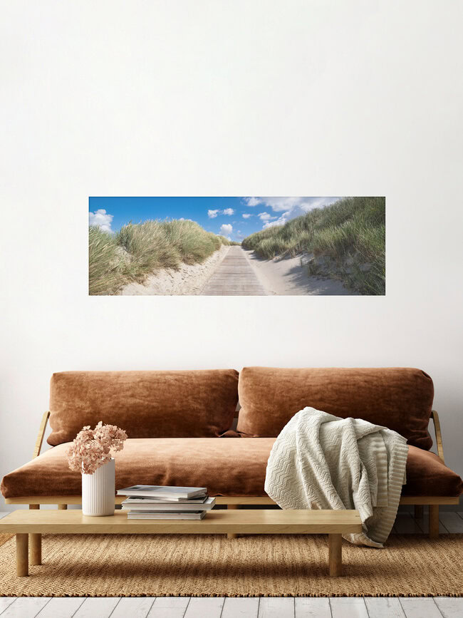 Weg durch die Dünen, Deutschland – Fotokunst von Jan Becke als Poster oder Acrylglasbild