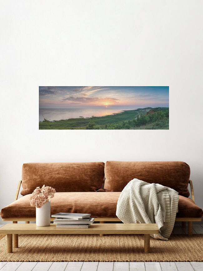 Sonnenaufgang am Morsum Kliff auf Sylt, Deutschland – Fotokunst von Jan Becke als Poster oder Acrylglasbild